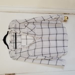 Sheer plaid blouse